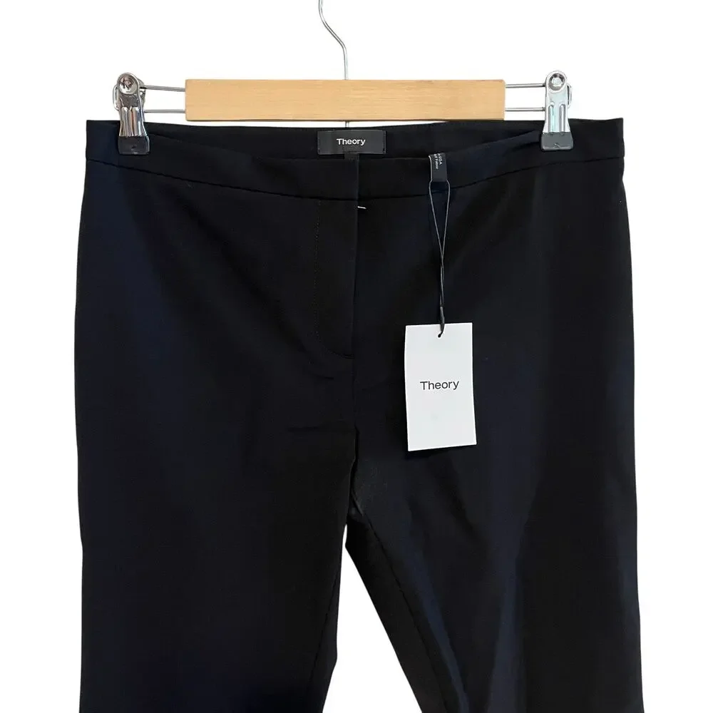 Theory Perform Tech Classic Crop Skinny Pants Black Size 4